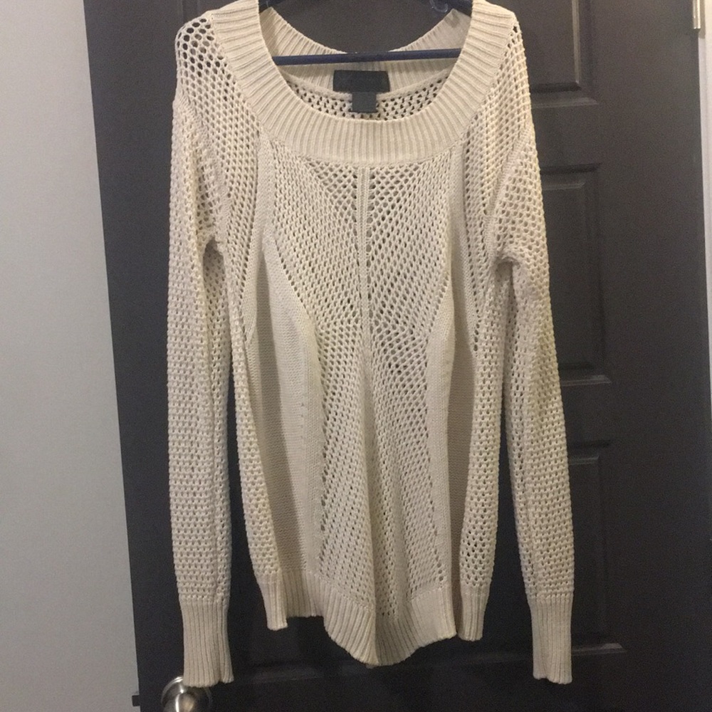 Oversized Drop Off White Sweater